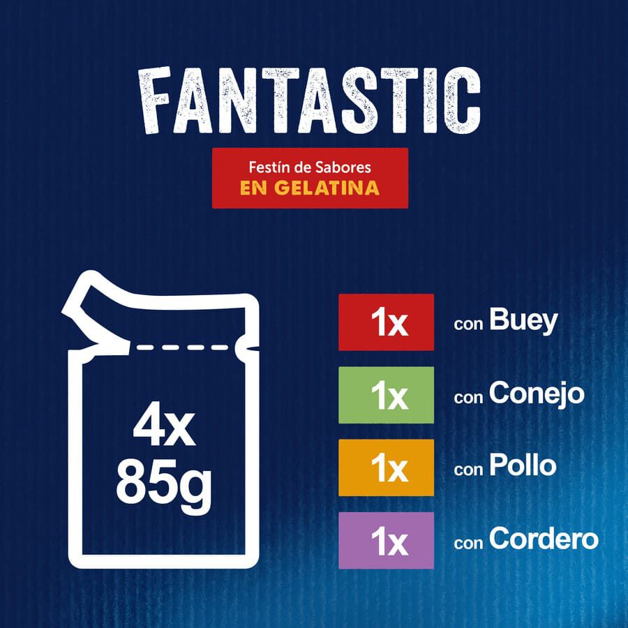 4 sobres x 85 g Felix Fantastic Selecciones Favoritas sobres en gelatina , , large Imagen numero 4